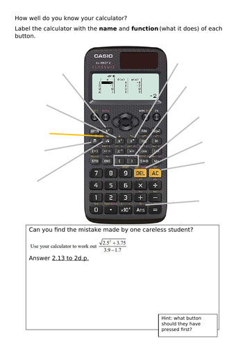 Casio fx-85GTX: Do you know your calculator?