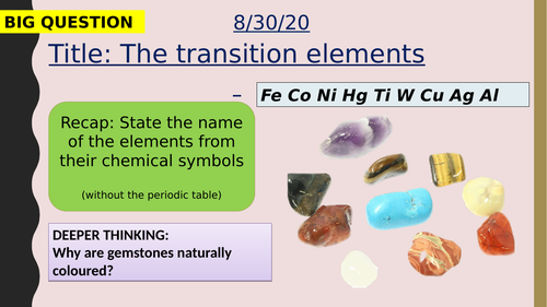 AQA new specification-The Transition Elements-C2.6