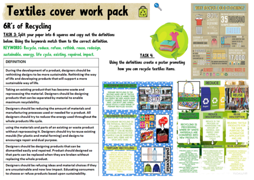 Textiles cover work - Recycling Textiles