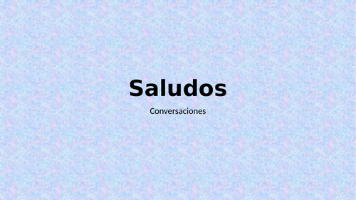 Saludos (Greetings in Spanish) PowerPoint Distance Learning