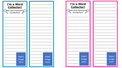 Word Collector Bookmarks