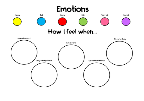 Colours of Emotions Printable