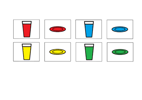 Colour matching plates and cups and pairing socks - ASC/SEN/Autism
