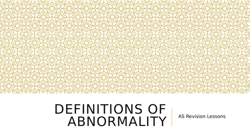 AQA Psychology Psychopathology Revision Lessons