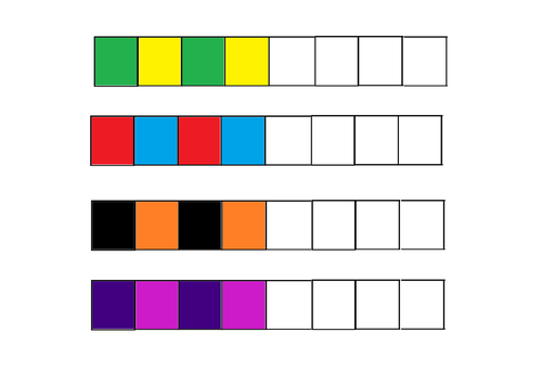 Repeating patterns matching - Autism/ASC/SEN/Maths/Patterns