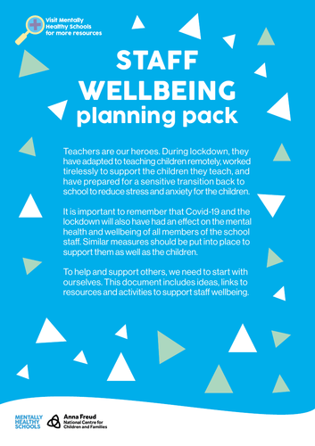 Supporting Staff Wellbeing in the return to schools following ...