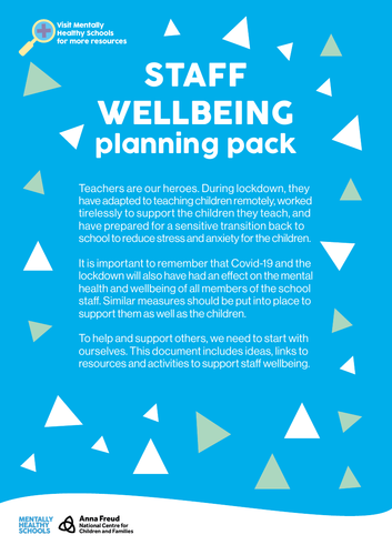 Supporting Staff Wellbeing in the return to schools following Coronavirus
