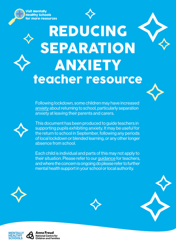 Separation Anxiety - Tools for teachers