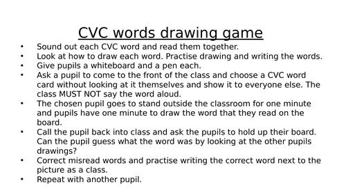 CVC drawing game
