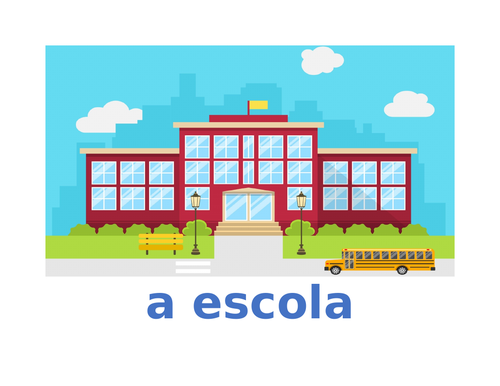 Escola (School Places in Portuguese) Posters