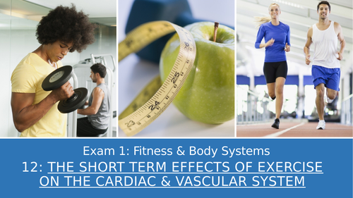 GCSE PE Edexcel 12: Short term effect of exercise on the cardiac and vascular system