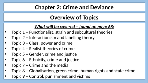 AQA A Level - Sociology - Introduction to Crime and Deviance