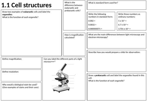 Revision learning mats-GCSE Biology (OCR Gateway) COMPLETE