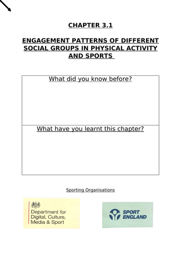 OCR GCSE PE- Engagement Patterns in Sport (3.1)