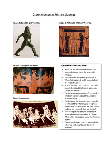 Ancient Greek Women: Primary Sources