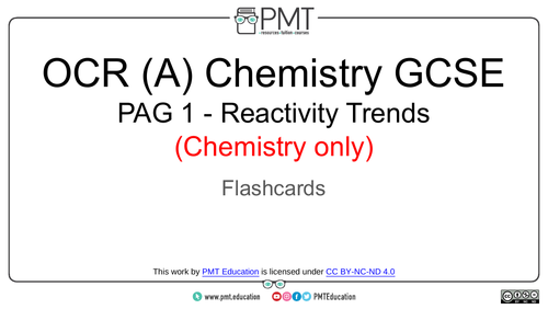 OCR (A) GCSE Chemistry Practical Flashcards