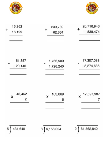 Calculating with large numbers