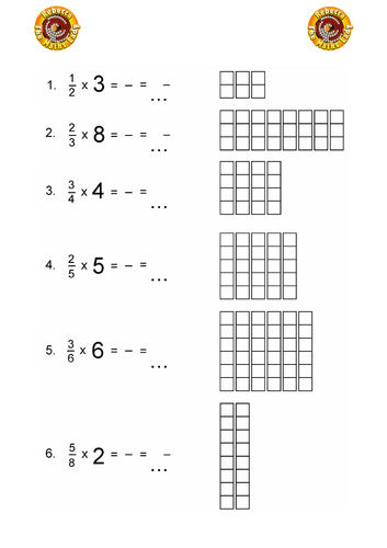 Multiplying fractions by whole numbers.