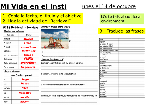GCSE Spanish - Module 2 - En mi Insti