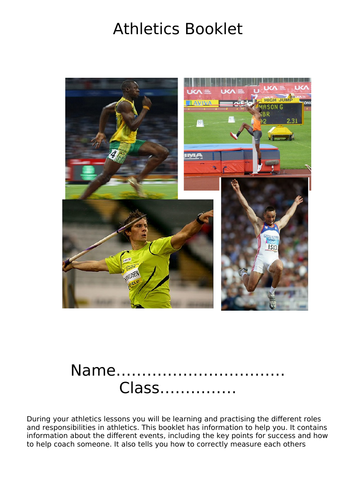 Athletics KS3 booklet