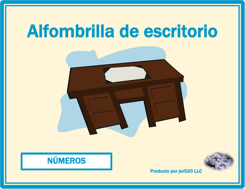 Números (Numbers in Spanish) Desk Mat