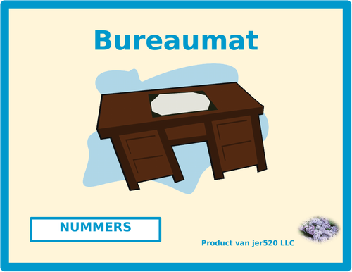 Nummers (Numbers in Dutch) Desk Strips
