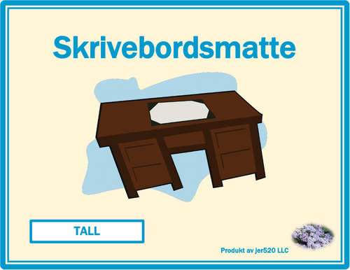 Tall (Numbers in Norwegian) Desk Strips