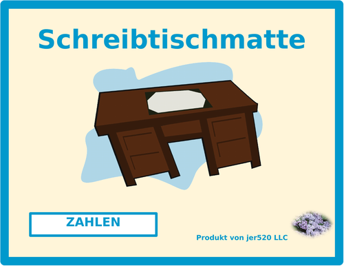 Zahlen (Numbers in German) Desk Mat