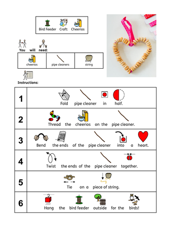 Bird Feeder Instructions (Widgit)