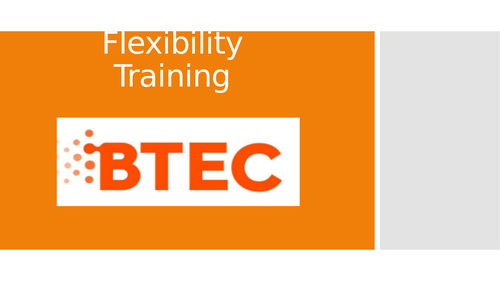 Lesson 5: Flexibility Training (BTEC First Sport Level 2, unit 1)