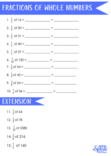 fractions-of-whole-numbers-teaching-resources