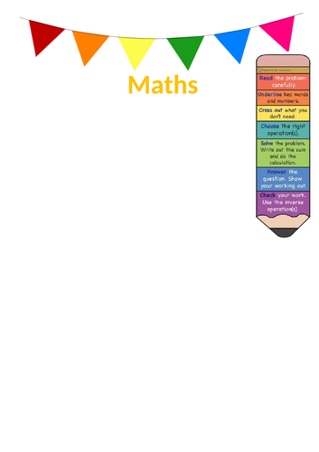 English and Maths Support Sheets