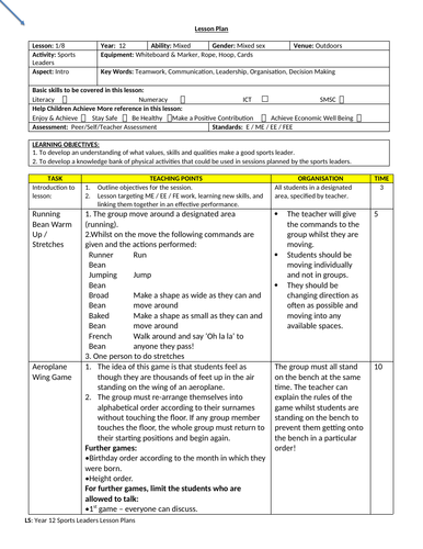 Physical Education Lesson Plans: KS3, KS4, GCSE Teaching Resources ǀ Tes