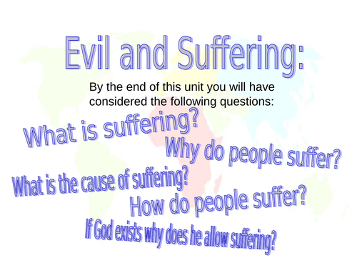 The Problem of Evil - 7 complete lessons including SOW, Assessment and Marking Guidance