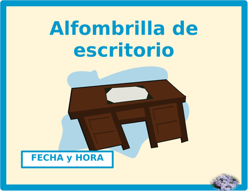 Hora y Fecha (Time and Date in Spanish) Desk Mat