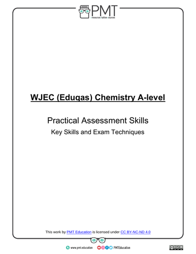WJEC Eduqas A-level Chemistry Practical Notes