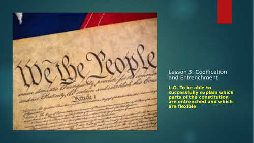 US Constitution and Federalism - Government and Politics of the USA Edexcel A-Level Codification