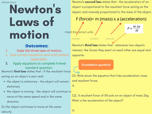 Newton's laws of motion