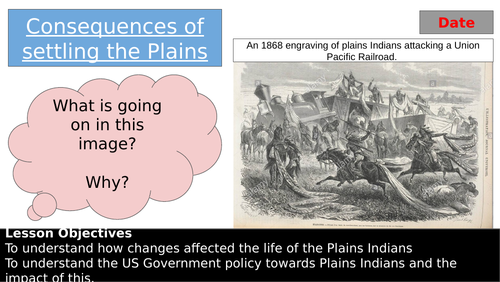 Edexcel GCSE History; The American West - Topic 2.3; Consequences of  settling on the Plains