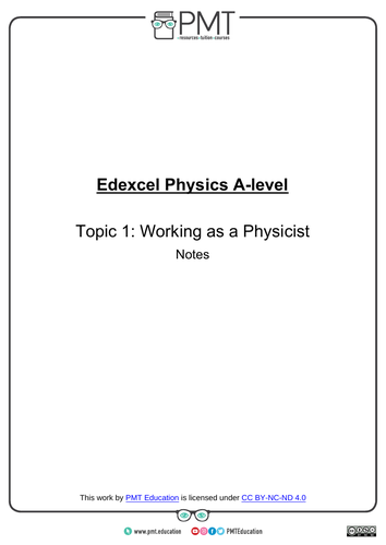 Edexcel A-level Physics Detailed Notes