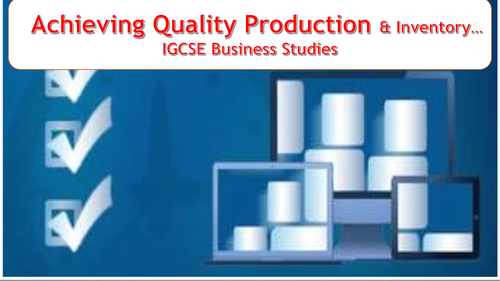 Acheiving Quality Control and Inventory in Production