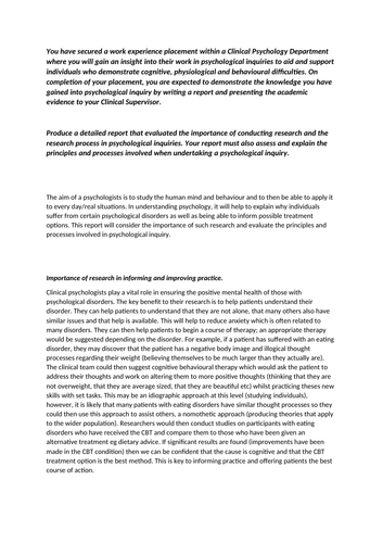 BTEC Applied Psychology Unit 2 LAA,B, C and D student guides