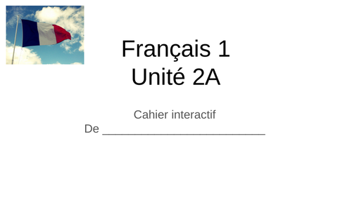 Virtual notebooks for French 1