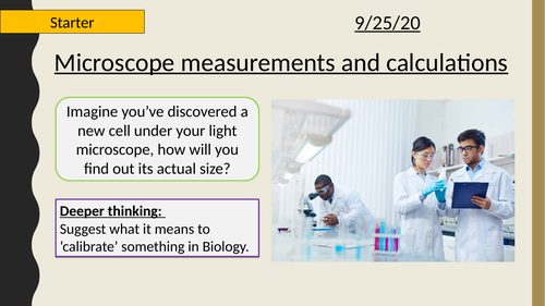 AQA A-Level New specification-Microscope measurements and calculations-Graticule-Section 2-3.3