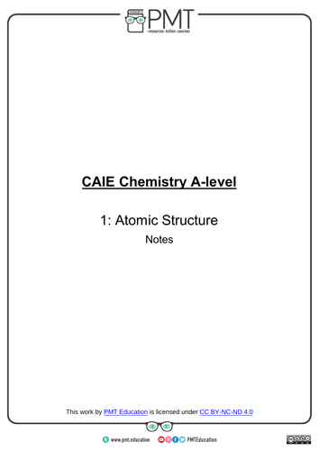 CAIE A-level Chemistry Detailed Notes