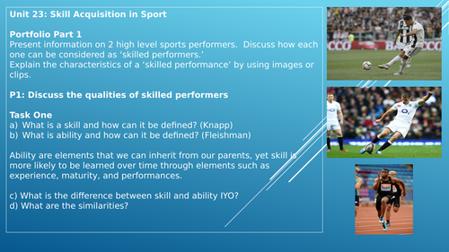 BTEC Sport Level 3 U23 Skill Acquisition