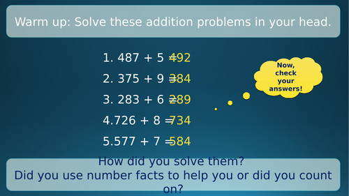 Year 3 - Maths - Adding multiples of 10