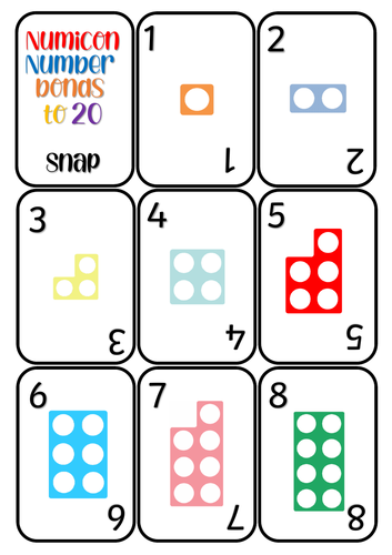 Numicon Number Bonds to 20 Snap