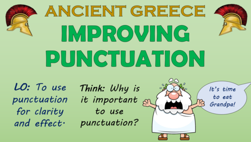 Improving Punctuation English Lesson (Ancient Greeks Theme)