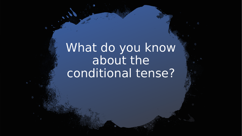 The conditional tense